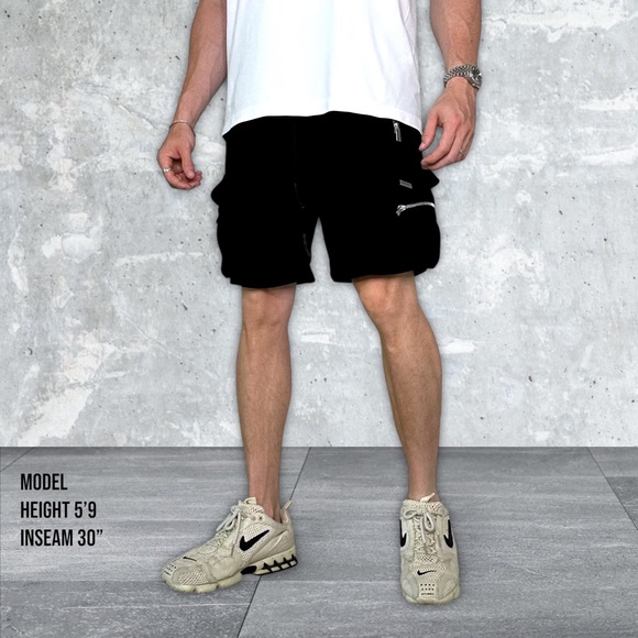 Represent Black Cargo Shorts - Picture 2 of 7